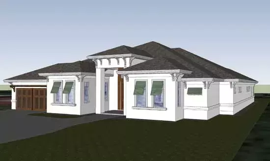 Florida house plans 82-138 - front exterior, 4,467 sq ft, 4 bed, 4 bath house plans | Monster House Plans