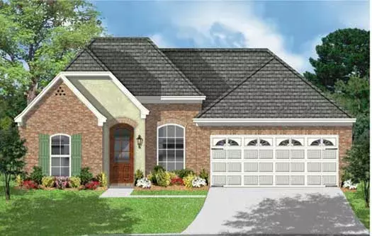 European house plans 83-112 - front exterior, 1,442 sq ft, 3 bed, 2 bath house plans | Monster House Plans