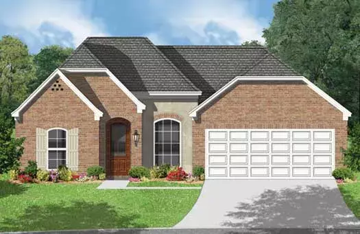 European house plans 83-113 - front exterior, 1,442 sq ft, 3 bed, 2 bath house plans | Monster House Plans