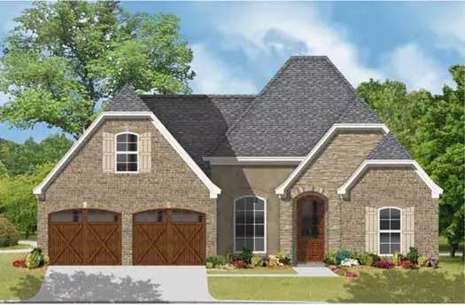 European house plans 83-117 - front exterior, 1,697 sq ft, 3 bed, 2 bath house plans | Monster House Plans