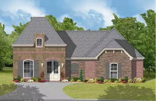 European house plans 83-120 - front exterior, 1,859 sq ft, 3 bed, 2 bath house plans | Monster House Plans
