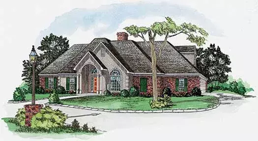 Southern house plans 83-124 - front exterior, 2,043 sq ft, 4 bed, 2 bath house plans | Monster House Plans