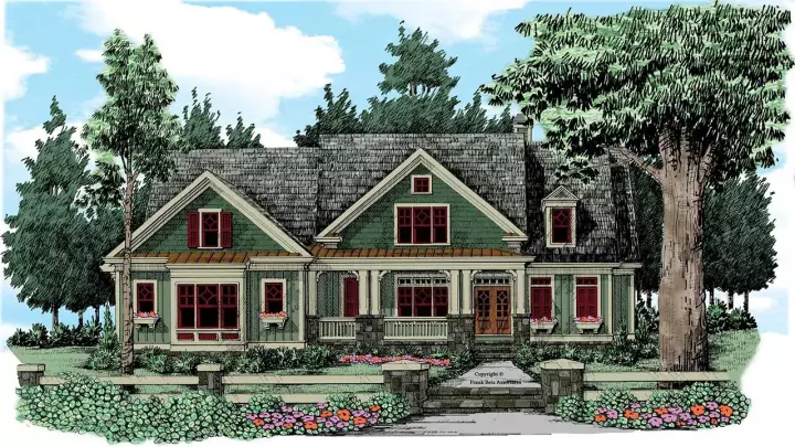 Craftsman house plans 85-1002 - front exterior, 3,325 sq ft, 4 bed, 4 bath house plans | Monster House Plans