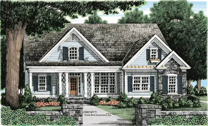 Southern house plans 85-102 - front exterior, 2,286 sq ft, 4 bed, 3 bath house plans | Monster House Plans