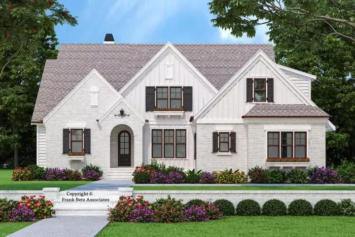 Modern Farmhouse house plans 85-1059 - front exterior, 2,341 sq ft, 4 bed, 3 bath house plans | Monster House Plans