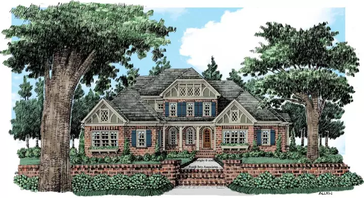 Tudor house plans 85-106 - front exterior, 4,036 sq ft, 5 bed, 4 bath house plans | Monster House Plans