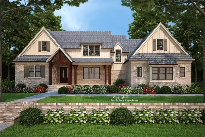 Modern Farmhouse house plans 85-1060 - front exterior, 2,911 sq ft, 4 bed, 4 bath house plans | Monster House Plans