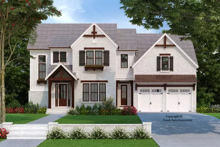 Traditional house plans 85-1062 - front exterior, 2,858 sq ft, 5 bed, 3 bath house plans | Monster House Plans