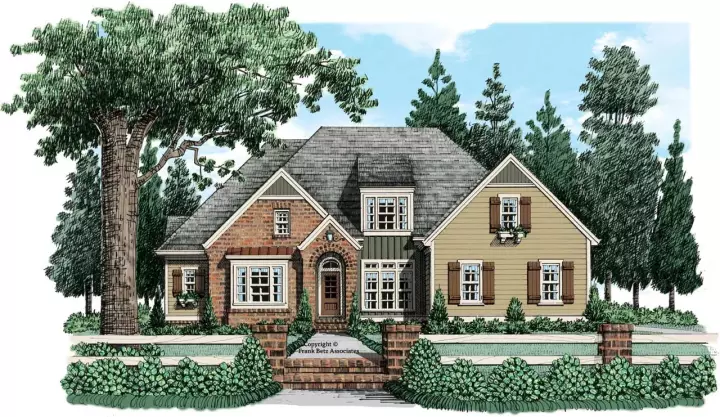 Bungalow house plans 85-109 - front exterior, 2,143 sq ft, 4 bed, 4 bath house plans | Monster House Plans