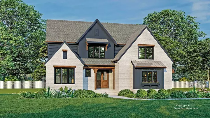 Modern house plans 85-1092 - front exterior, 2,950 sq ft, 4 bed, 4 bath house plans | Monster House Plans
