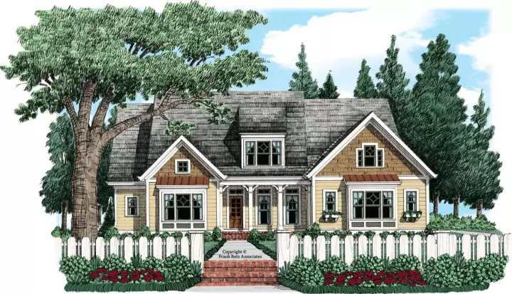 Bungalow house plans 85-110 - front exterior, 2,144 sq ft, 4 bed, 4 bath house plans | Monster House Plans