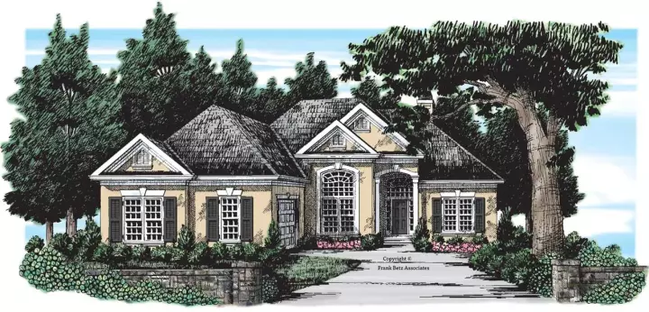 Southern house plans 85-112 - front exterior, 1,891 sq ft, 3 bed, 2 bath house plans | Monster House Plans
