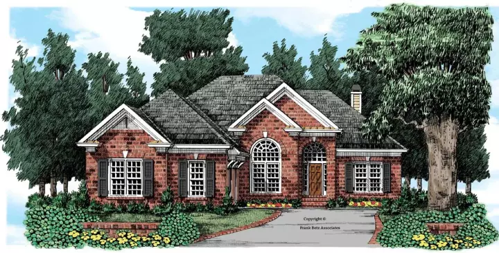 European house plans 85-113 - front exterior, 1,949 sq ft, 3 bed, 2 bath house plans | Monster House Plans