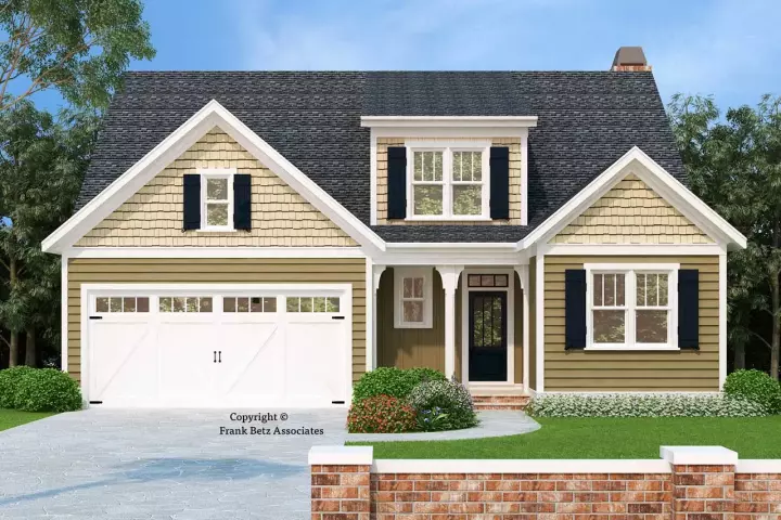 Cottage house plans 85-126 - front exterior, 2,565 sq ft, 5 bed, 3 bath house plans | Monster House Plans