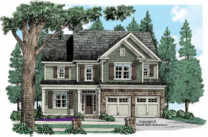 Country house plans 85-130 - front exterior, 2,328 sq ft, 4 bed, 2 bath house plans | Monster House Plans