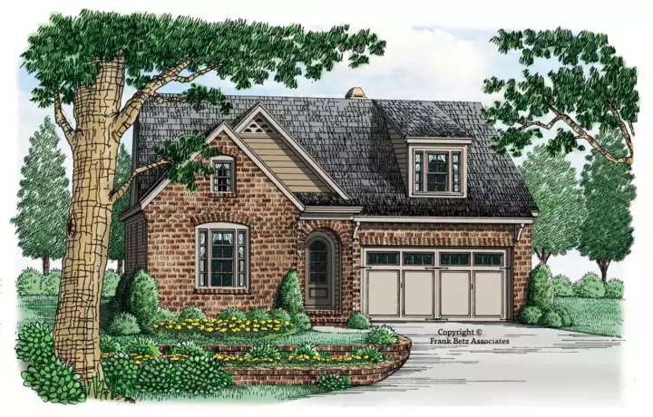 Bungalow house plans 85-132 - front exterior, 1,977 sq ft, 4 bed, 3 bath house plans | Monster House Plans