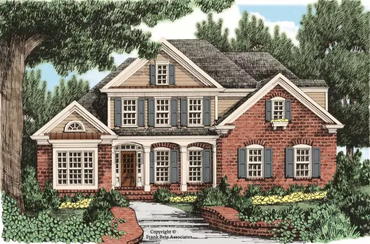 Southern house plans 85-133 - front exterior, 2,351 sq ft, 4 bed, 3 bath house plans | Monster House Plans