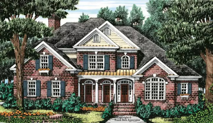 Southern house plans 85-146 - front exterior, 3,718 sq ft, 4 bed, 3 bath house plans | Monster House Plans