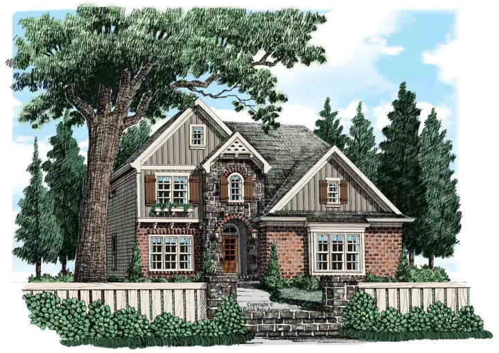 Traditional house plans 85-152 - front exterior, 2,065 sq ft, 4 bed, 2 bath house plans | Monster House Plans