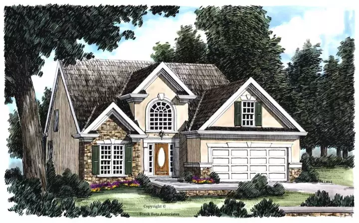 Southern house plans 85-160 - front exterior, 1,764 sq ft, 4 bed, 2 bath house plans | Monster House Plans