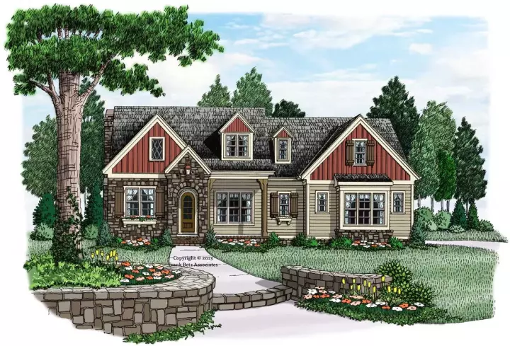 Country house plans 85-173 - front exterior, 2,715 sq ft, 4 bed, 3 bath house plans | Monster House Plans