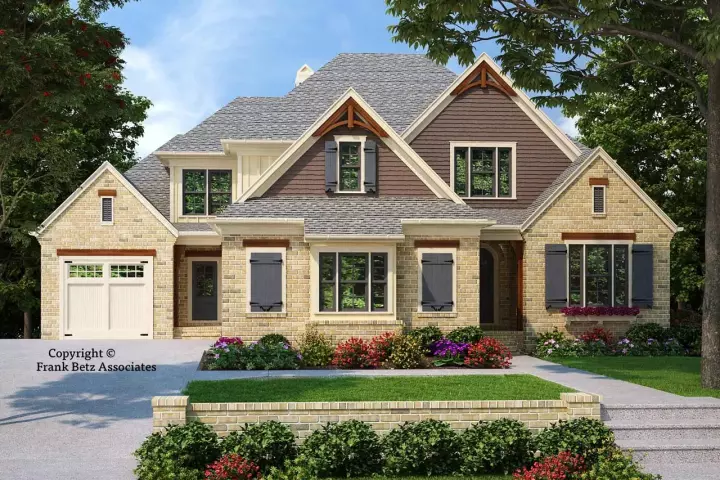 Craftsman house plans 85-174 - front exterior, 3,080 sq ft, 4 bed, 4 bath house plans | Monster House Plans