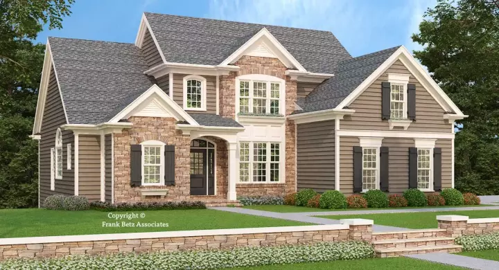 Traditional house plans 85-176 - front exterior, 1,863 sq ft, 3 bed, 2 bath house plans | Monster House Plans