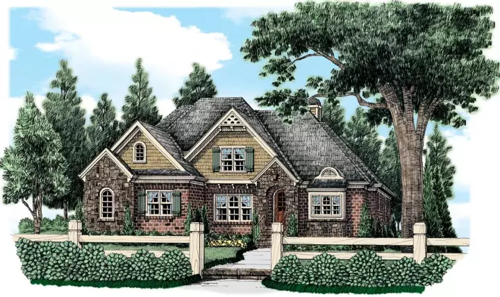 English Country house plans 85-178 - front exterior, 2,805 sq ft, 5 bed, 3 bath house plans | Monster House Plans
