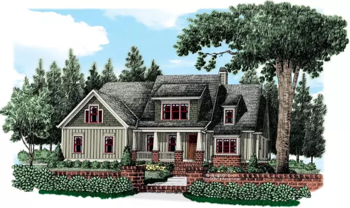 Bungalow house plans 85-179 - front exterior, 2,855 sq ft, 5 bed, 3 bath house plans | Monster House Plans