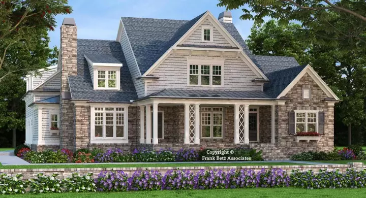 Craftsman house plans 85-184 - front exterior, 3,878 sq ft, 4 bed, 3 bath house plans | Monster House Plans