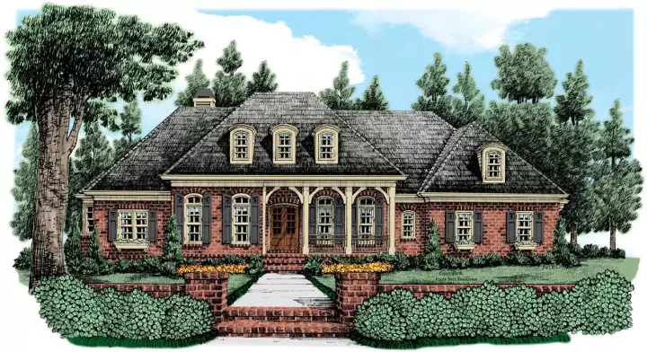 Southern house plans 85-187 - front exterior, 3,590 sq ft, 4 bed, 4 bath house plans | Monster House Plans