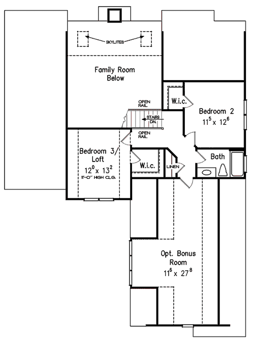 Upper/Second Floor Plan:85-190