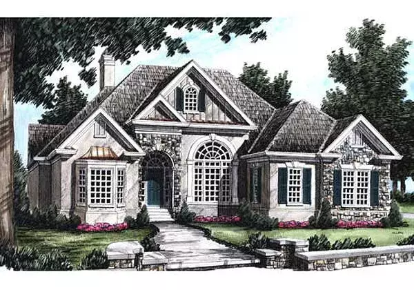 Traditional house plans 85-191 - front exterior, 2,322 sq ft, 3 bed, 2 bath house plans | Monster House Plans