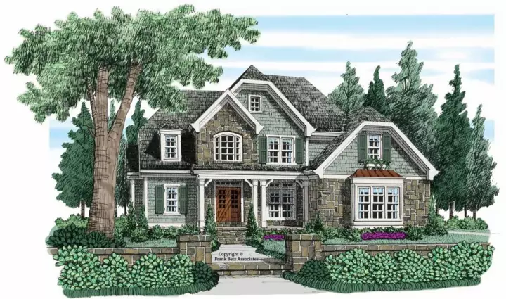 English Country house plans 85-193 - front exterior, 2,403 sq ft, 4 bed, 3 bath house plans | Monster House Plans