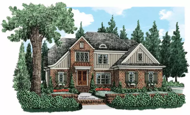 Tudor house plans 85-195 - front exterior, 2,413 sq ft, 4 bed, 3 bath house plans | Monster House Plans