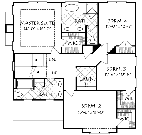 Upper/Second Floor Plan:85-197