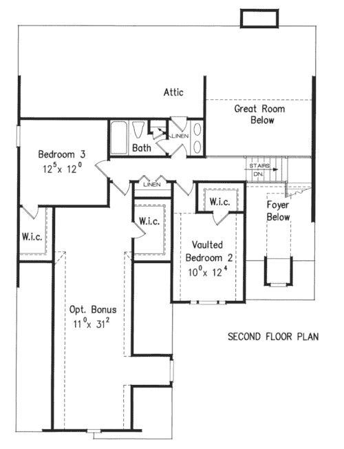 Upper/Second Floor Plan:85-198
