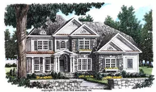 Traditional house plans 85-201 - front exterior, 3,162 sq ft, 5 bed, 3 bath house plans | Monster House Plans