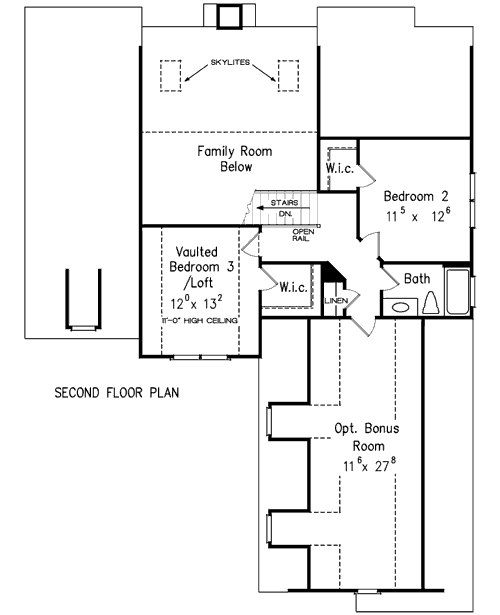 Upper/Second Floor Plan:85-202