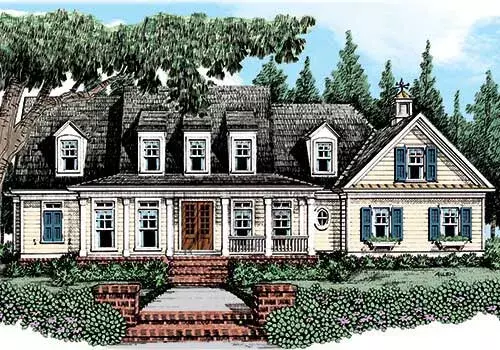 Country house plans 85-209 - front exterior, 3,164 sq ft, 4 bed, 3 bath house plans | Monster House Plans