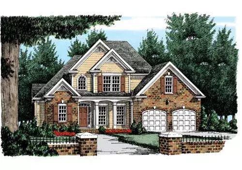 Traditional house plans 85-212 - front exterior, 1,818 sq ft, 3 bed, 2 bath house plans | Monster House Plans