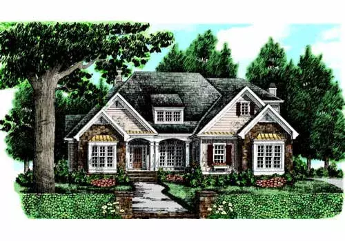 Traditional house plans 85-213 - front exterior, 2,753 sq ft, 4 bed, 2 bath house plans | Monster House Plans