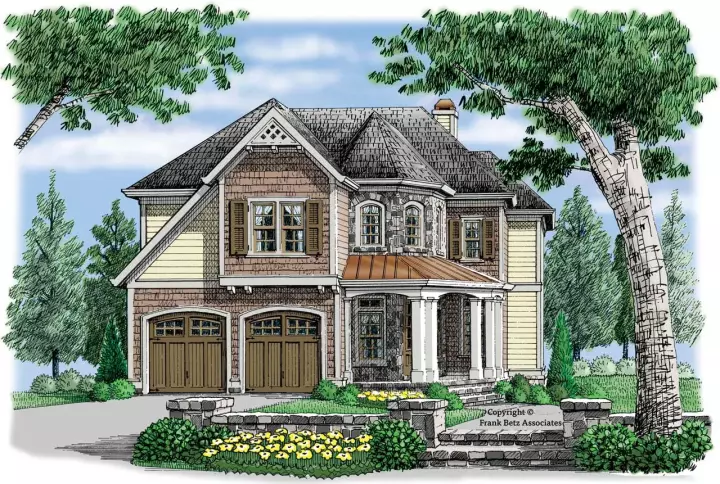 Country house plans 85-223 - front exterior, 2,403 sq ft, 5 bed, 3 bath house plans | Monster House Plans