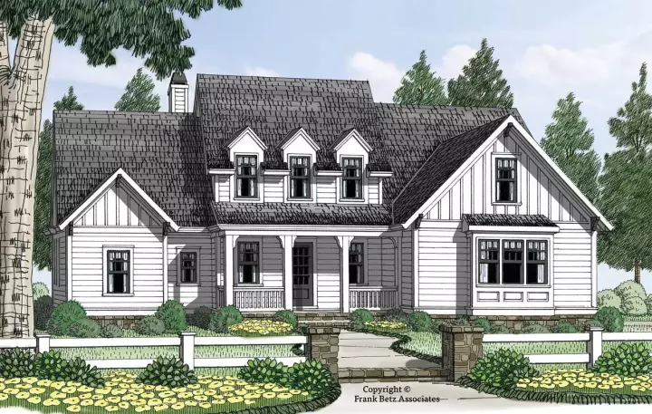 Modern Farmhouse house plans 85-224 - front exterior, 2,667 sq ft, 3 bed, 3 bath house plans | Monster House Plans