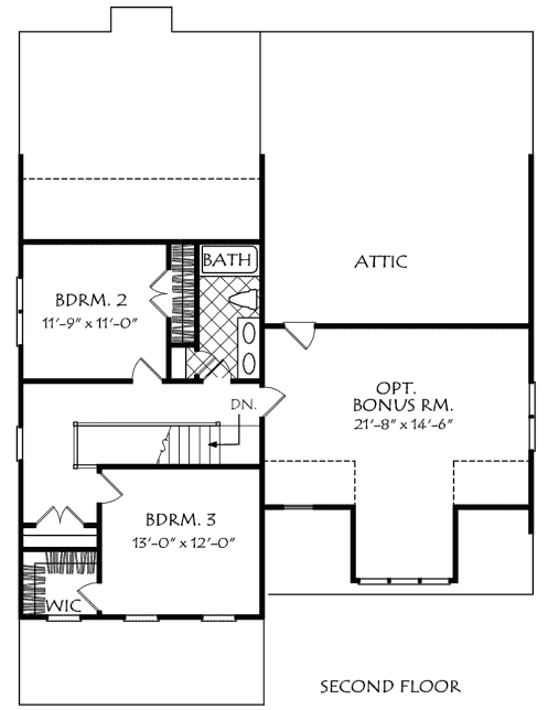 Upper/Second Floor Plan:85-225