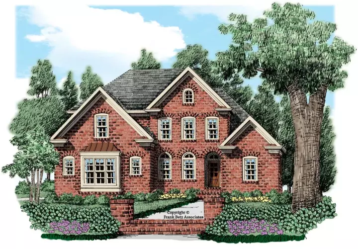 Traditional house plans 85-227 - front exterior, 2,305 sq ft, 4 bed, 2 bath house plans | Monster House Plans