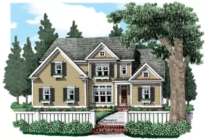Traditional house plans 85-228 - front exterior, 2,305 sq ft, 4 bed, 3 bath house plans | Monster House Plans
