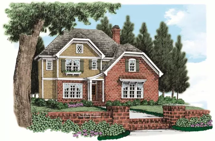 Cottage house plans 85-233 - front exterior, 2,117 sq ft, 4 bed, 2 bath house plans | Monster House Plans