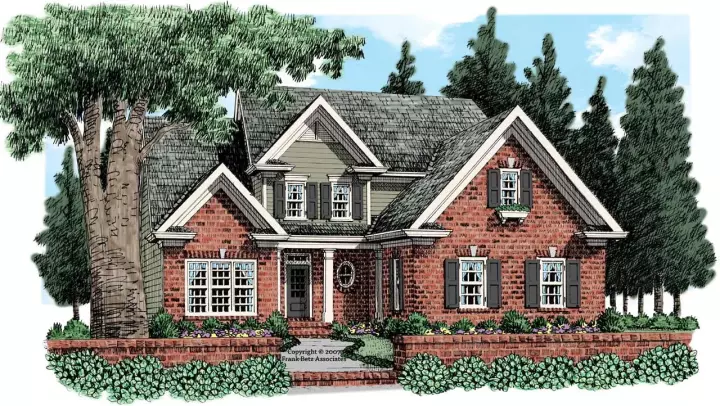 Traditional house plans 85-237 - front exterior, 1,922 sq ft, 3 bed, 2 bath house plans | Monster House Plans