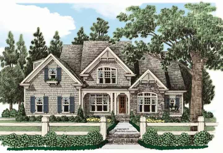 Cottage house plans 85-239 - front exterior, 3,225 sq ft, 4 bed, 4 bath house plans | Monster House Plans